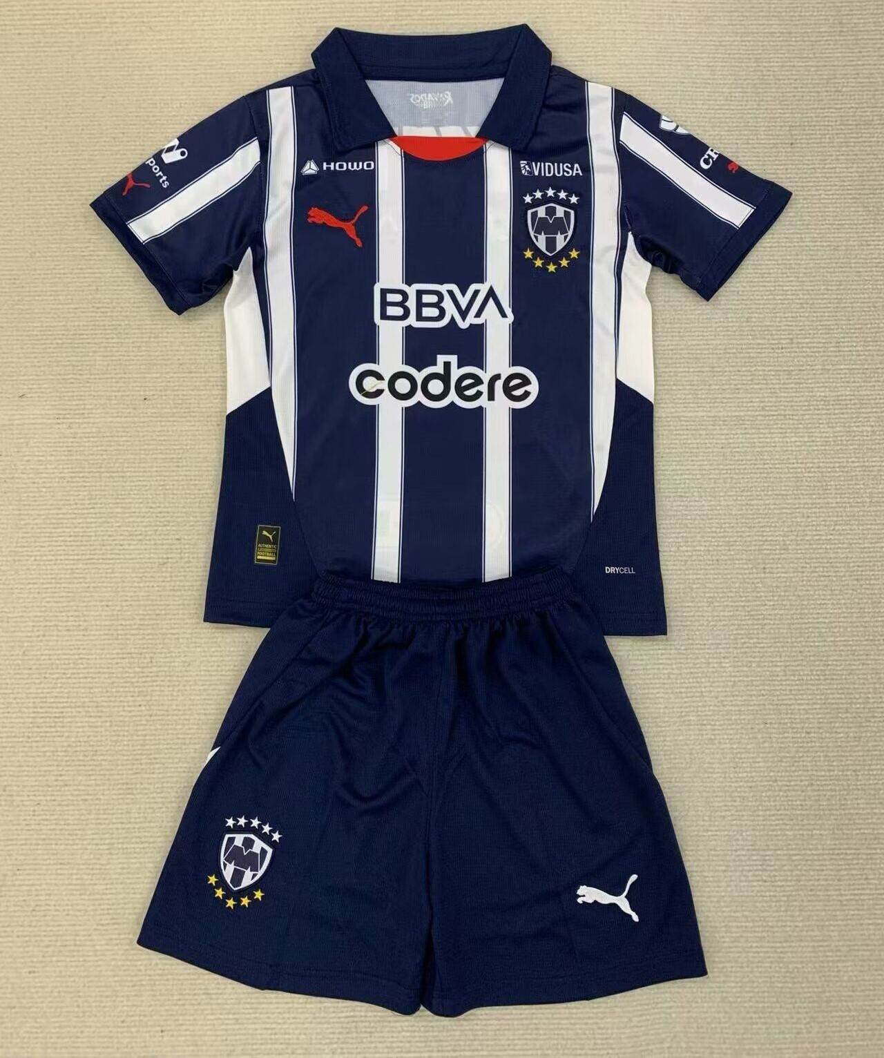 Kids-Monterrey 24/25 Home Soccer Jersey